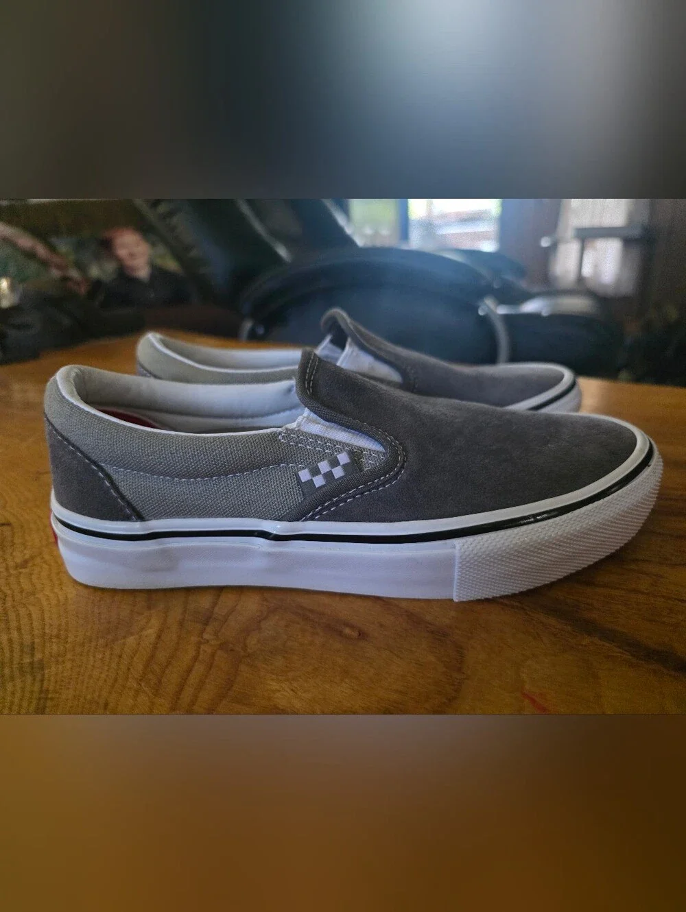 Vans Gray Slip-On Loafers